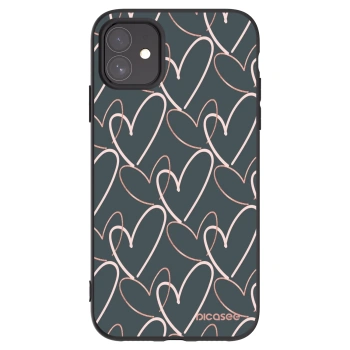 Picasee silikonowe czarne etui na Apple iPhone 11 - Lots of love