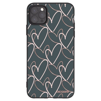 Picasee silikonowe czarne etui na Apple iPhone 11 Pro Max - Lots of love