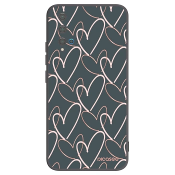Picasee silikonowe czarne etui na Huawei Nova 5T - Lots of love