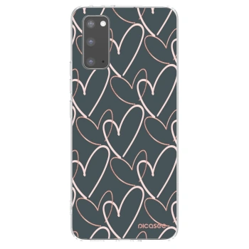 Picasee silikonowe przeźroczyste etui na Samsung Galaxy S20 G980F - Lots of love