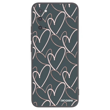 Picasee silikonowe czarne etui na Samsung Galaxy S20 G980F - Lots of love