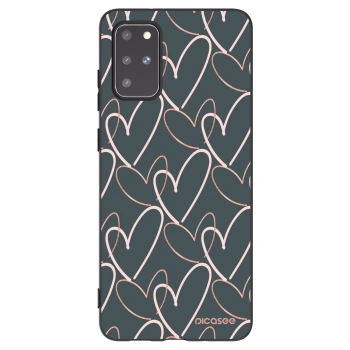 Picasee silikonowe czarne etui na Samsung Galaxy S20+ G985F - Lots of love