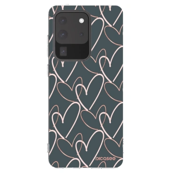 Picasee silikonowe przeźroczyste etui na Samsung Galaxy S20 Ultra 5G G988F - Lots of love