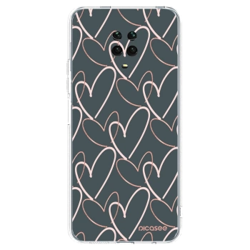 Picasee silikonowe przeźroczyste etui na Xiaomi Redmi Note 9 Pro - Lots of love