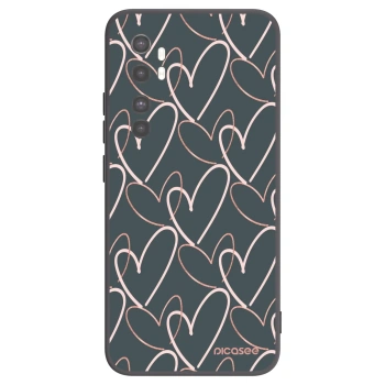 Picasee silikonowe czarne etui na Xiaomi Mi Note 10 Lite - Lots of love