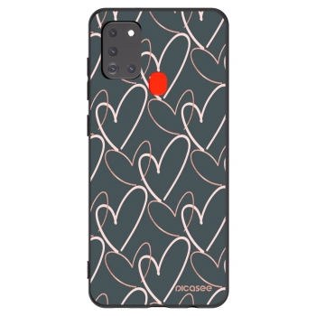 Picasee silikonowe czarne etui na Samsung Galaxy A21s - Lots of love