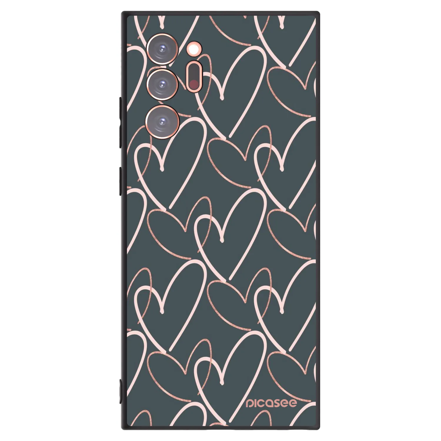 Picasee silikonowe czarne etui na Samsung Galaxy Note 20 Ultra - Lots of love