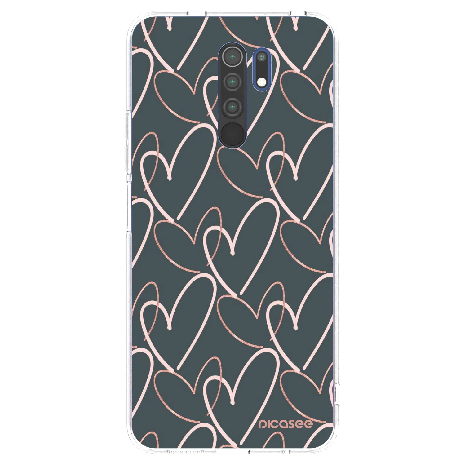 Picasee silikonowe przeźroczyste etui na Xiaomi Redmi 9 - Lots of love