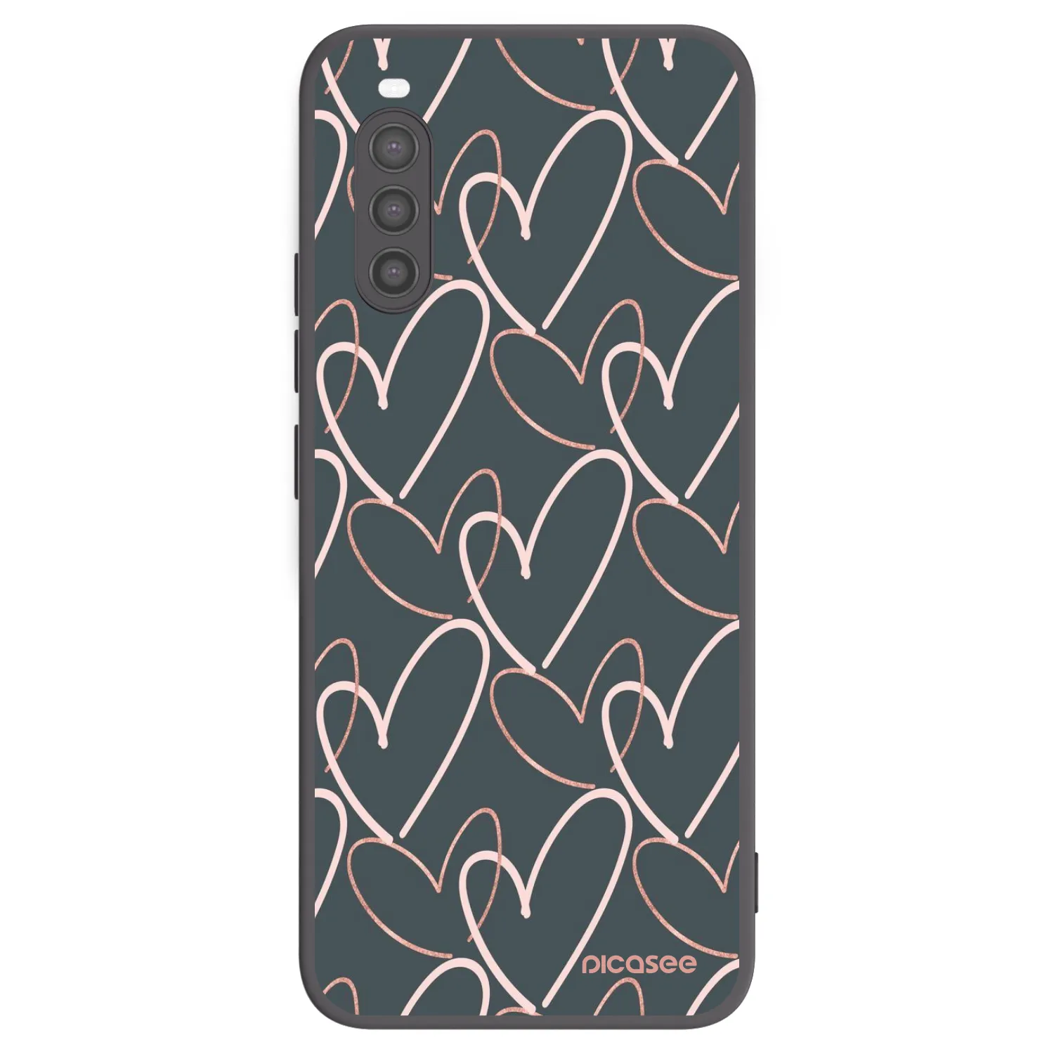 Picasee silikonowe czarne etui na Sony Xperia 10 II - Lots of love