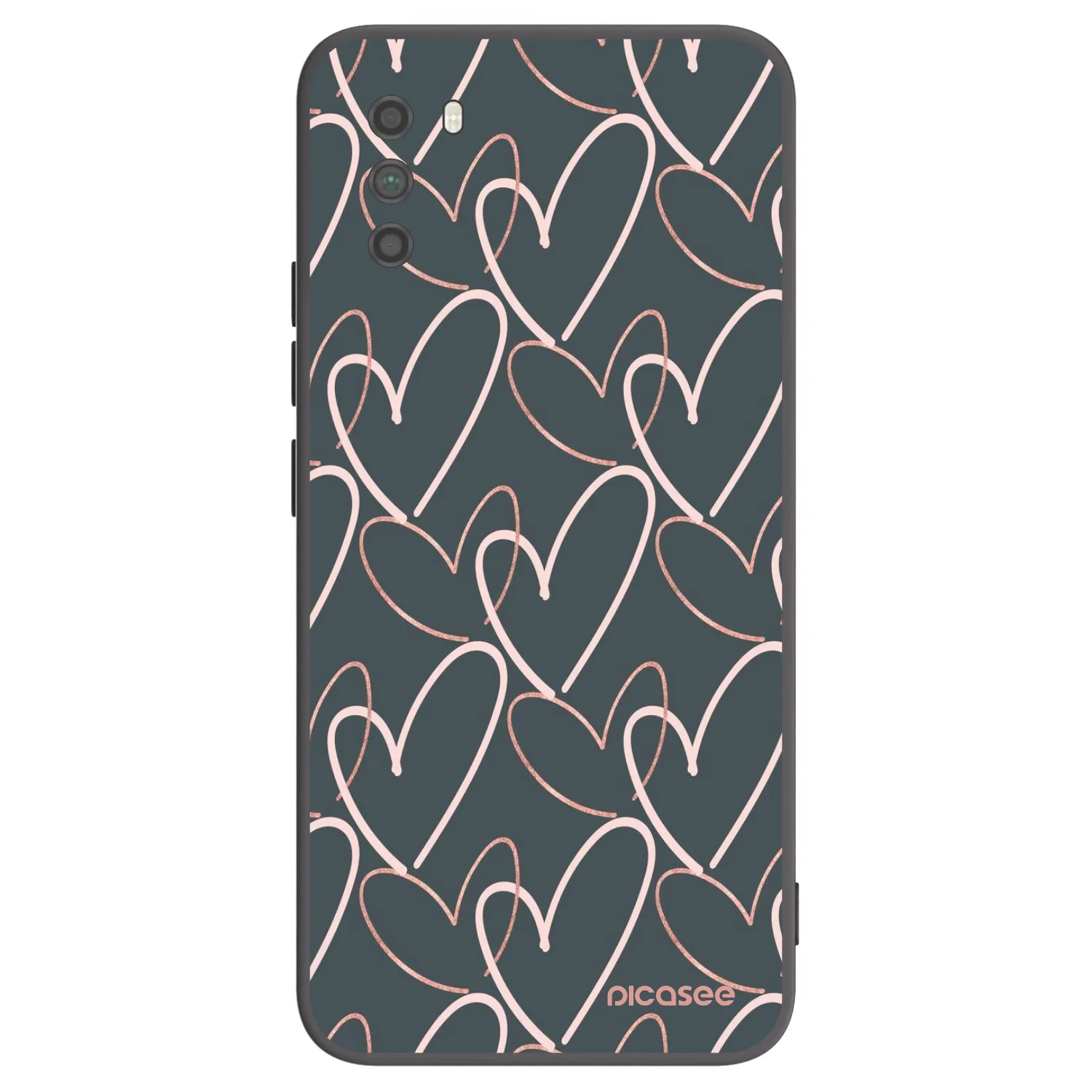 Picasee silikonowe czarne etui na Xiaomi Poco M3 - Lots of love