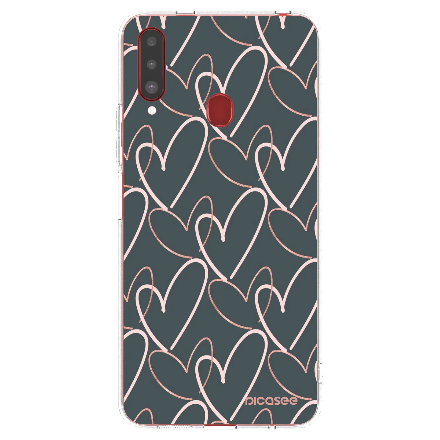Picasee silikonowe przeźroczyste etui na Samsung Galaxy A20s - Lots of love