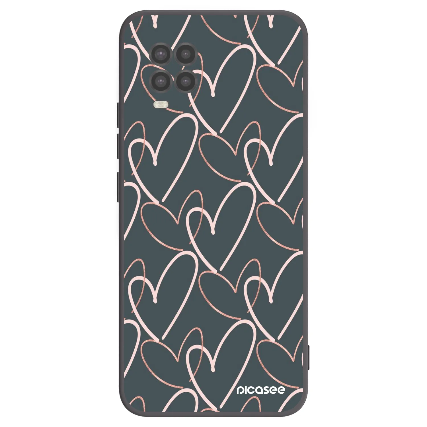 Picasee silikonowe czarne etui na Xiaomi Mi 10 Lite - Lots of love
