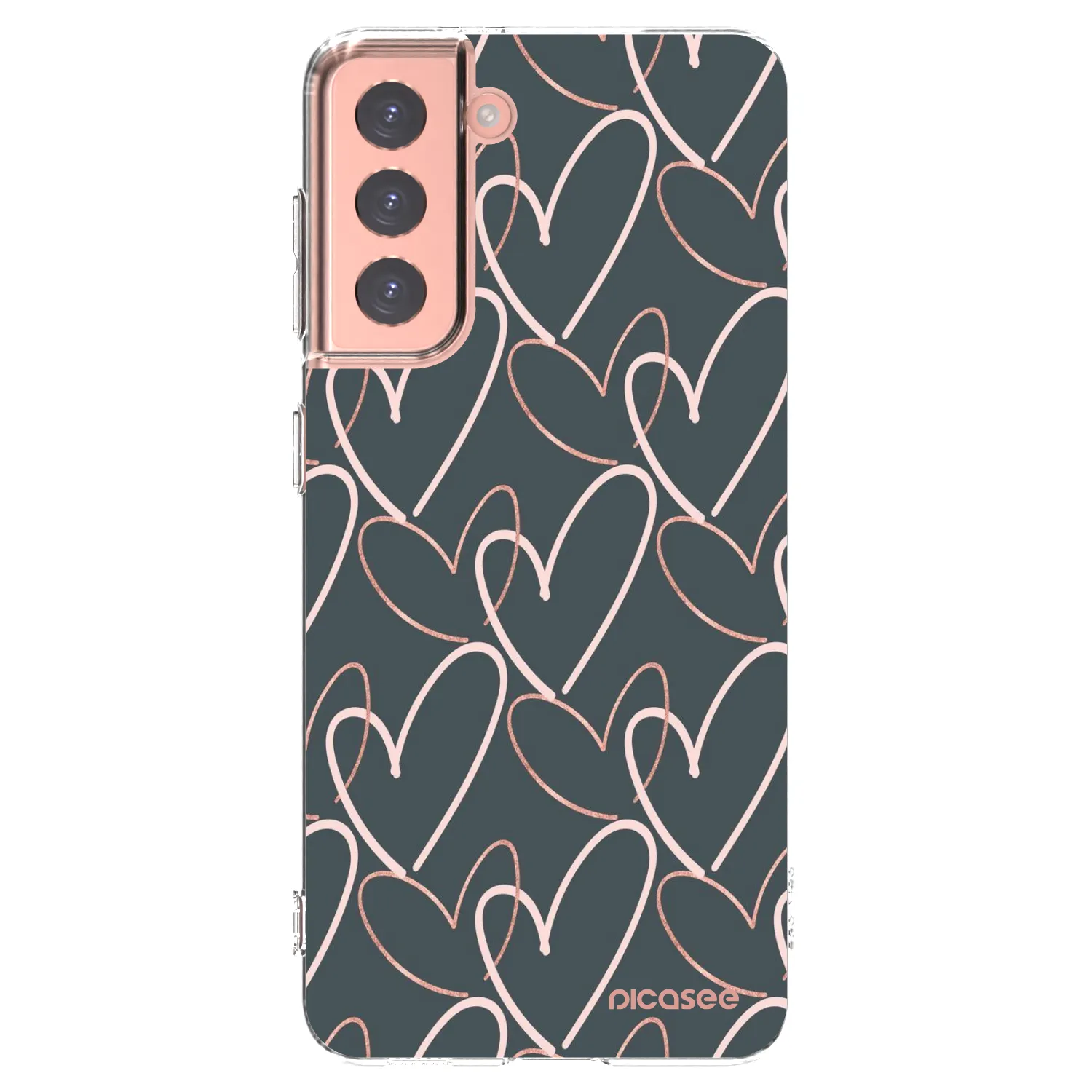 Picasee silikonowe przeźroczyste etui na Samsung Galaxy S21 5G G991B - Lots of love
