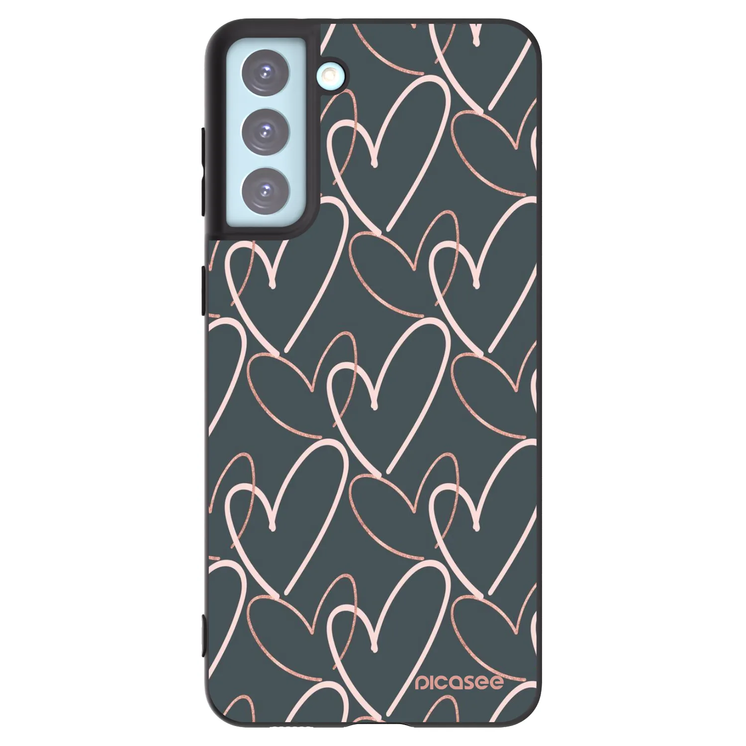 Picasee silikonowe czarne etui na Samsung Galaxy S21+ 5G G996F - Lots of love