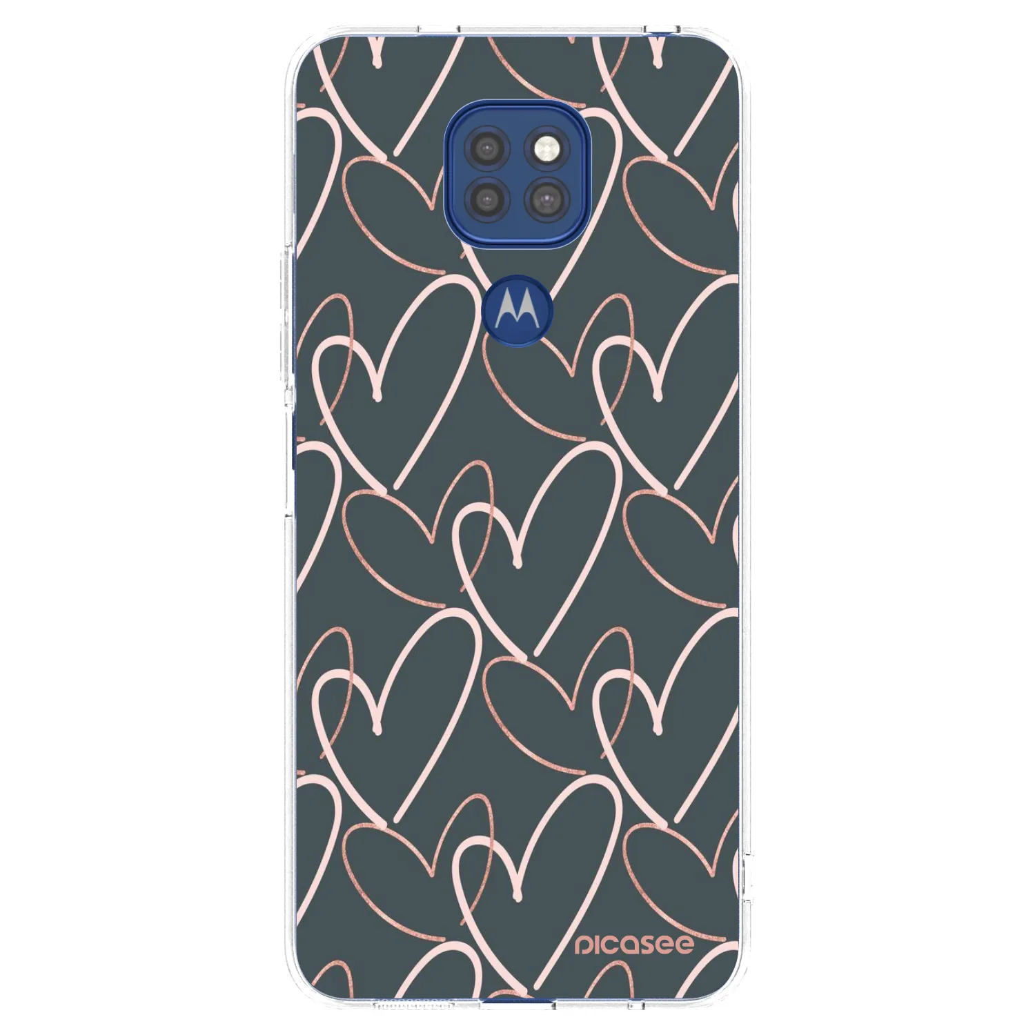 Picasee silikonowe przeźroczyste etui na Motorola Moto G9 Play - Lots of love