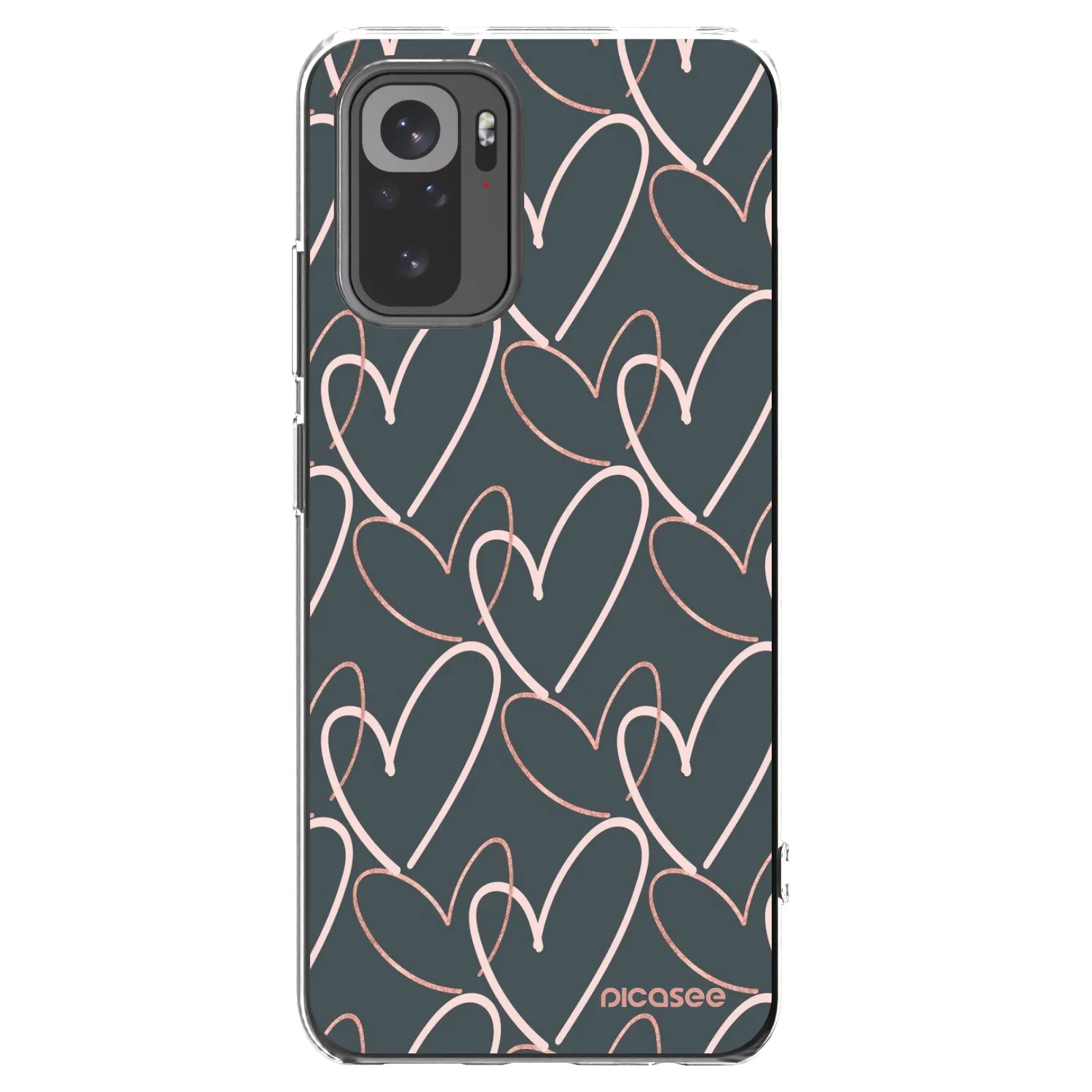 Picasee silikonowe przeźroczyste etui na Xiaomi Redmi Note 10 - Lots of love