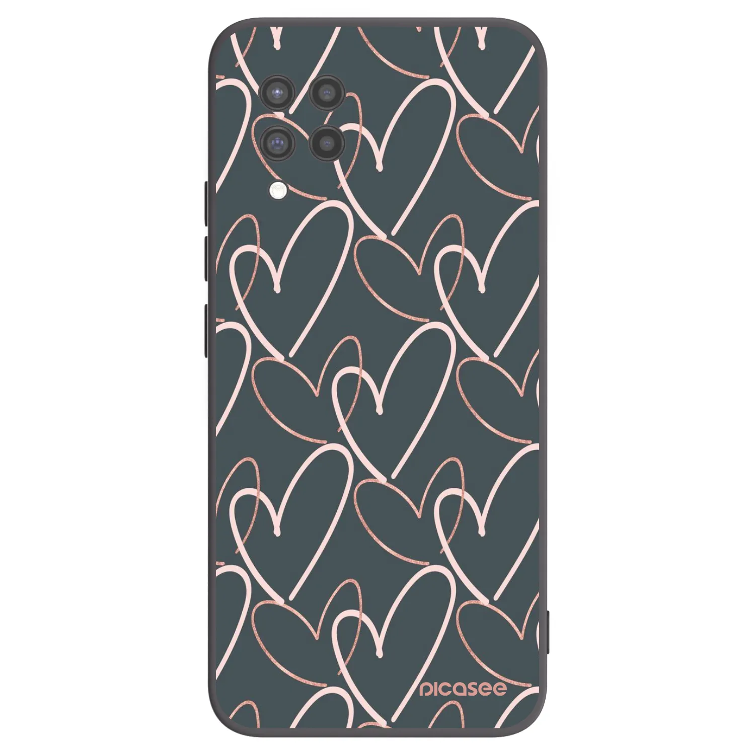 Picasee silikonowe czarne etui na Samsung Galaxy A42 A426B - Lots of love