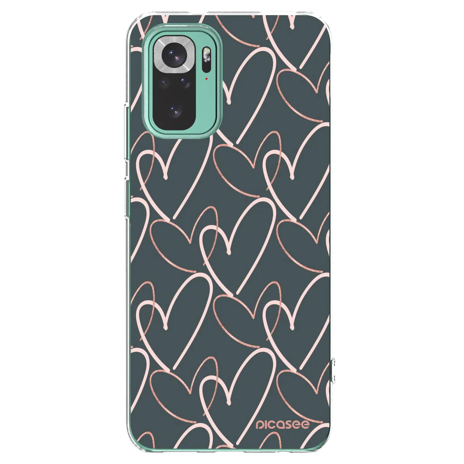 Picasee silikonowe przeźroczyste etui na Xiaomi Redmi Note 10 Pro - Lots of love