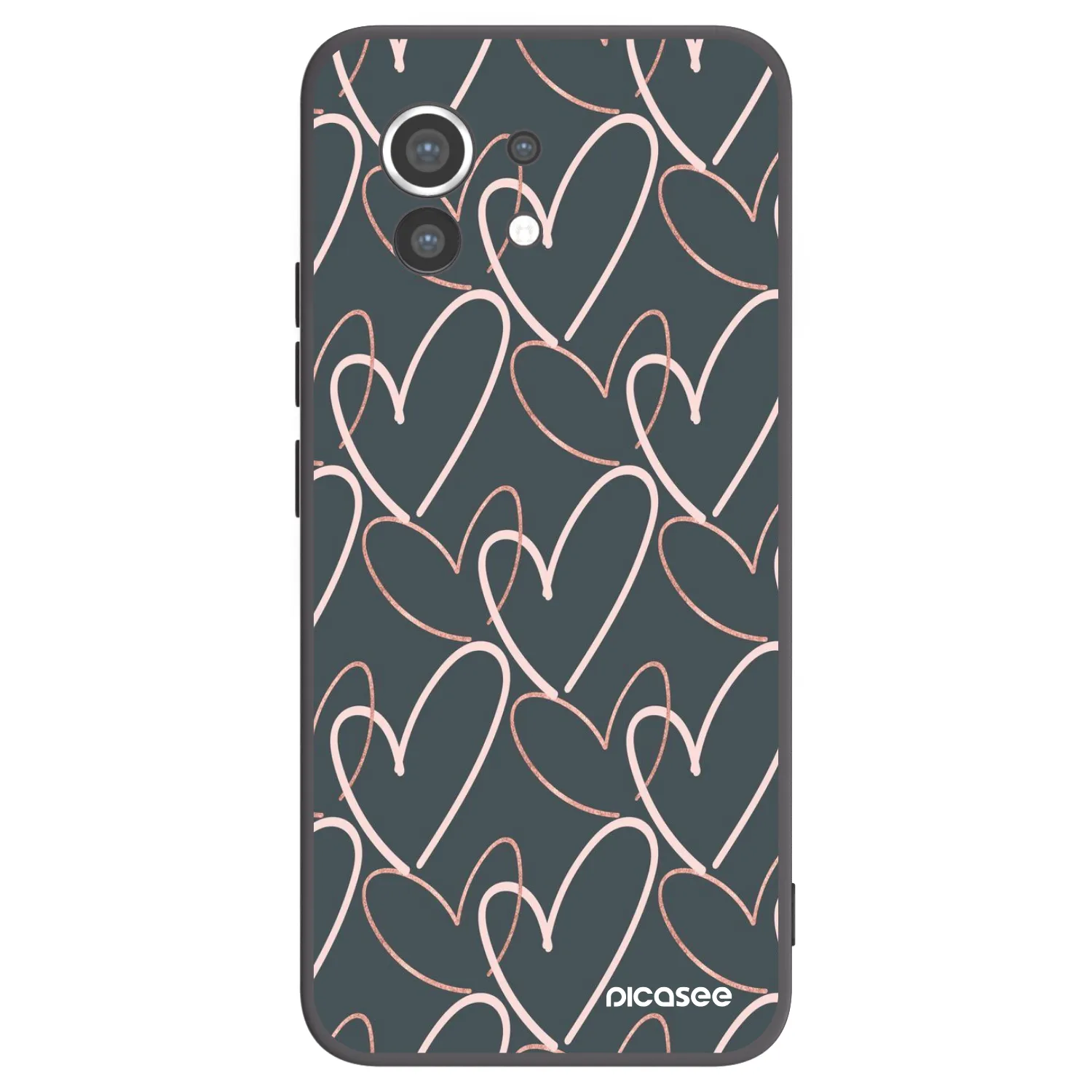 Picasee silikonowe czarne etui na Xiaomi Mi 11 - Lots of love