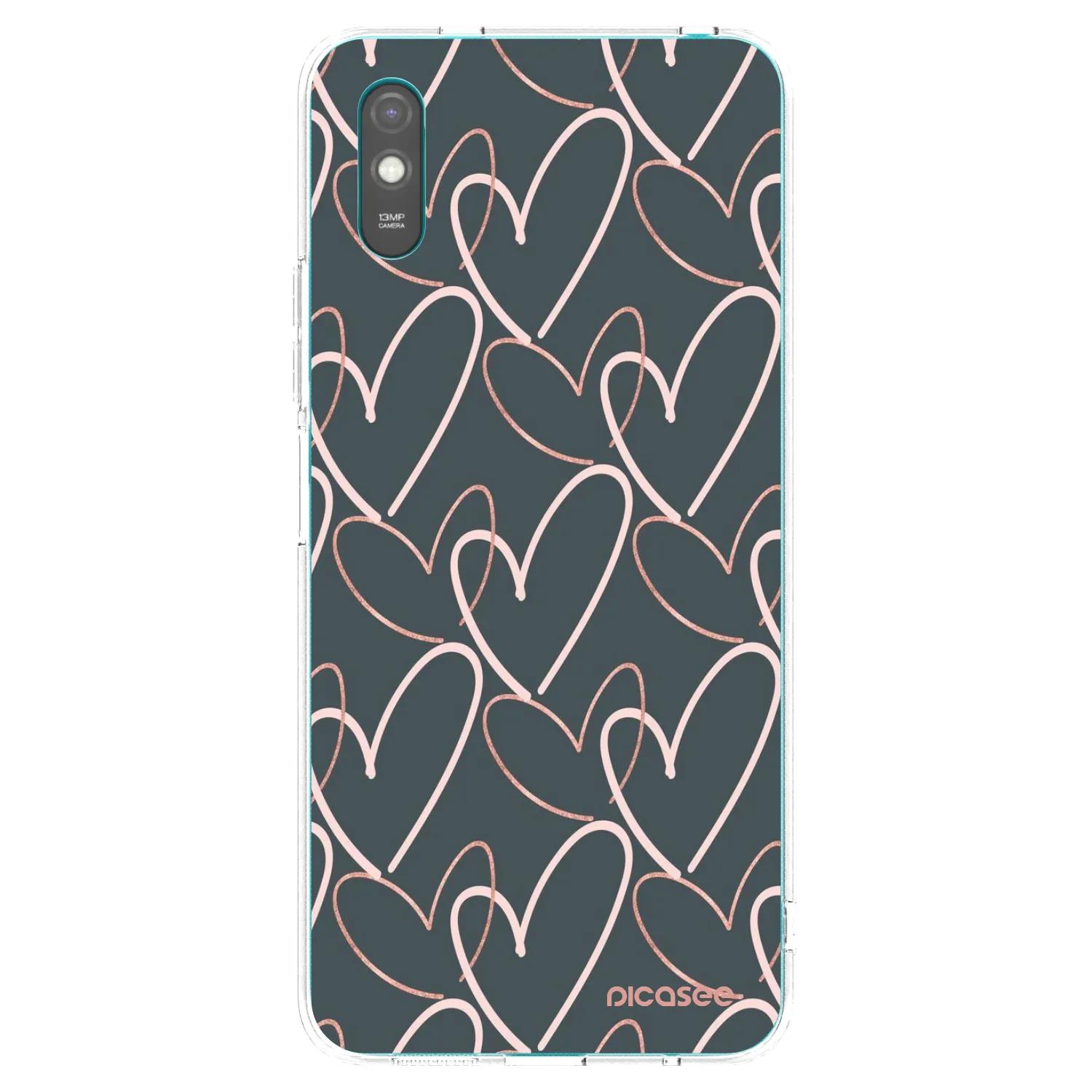 Picasee silikonowe przeźroczyste etui na Xiaomi Redmi 9AT - Lots of love