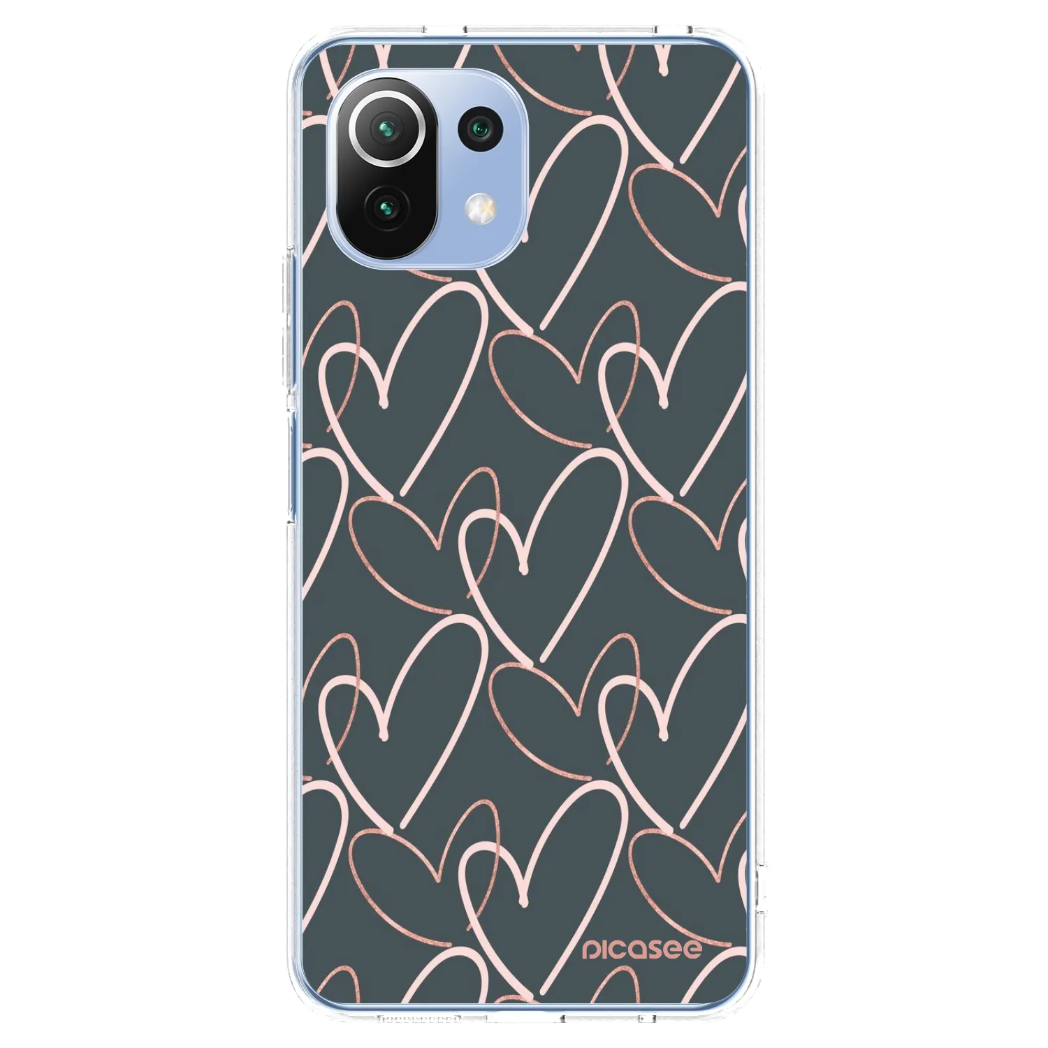 Picasee silikonowe przeźroczyste etui na Xiaomi Mi 11 Lite - Lots of love