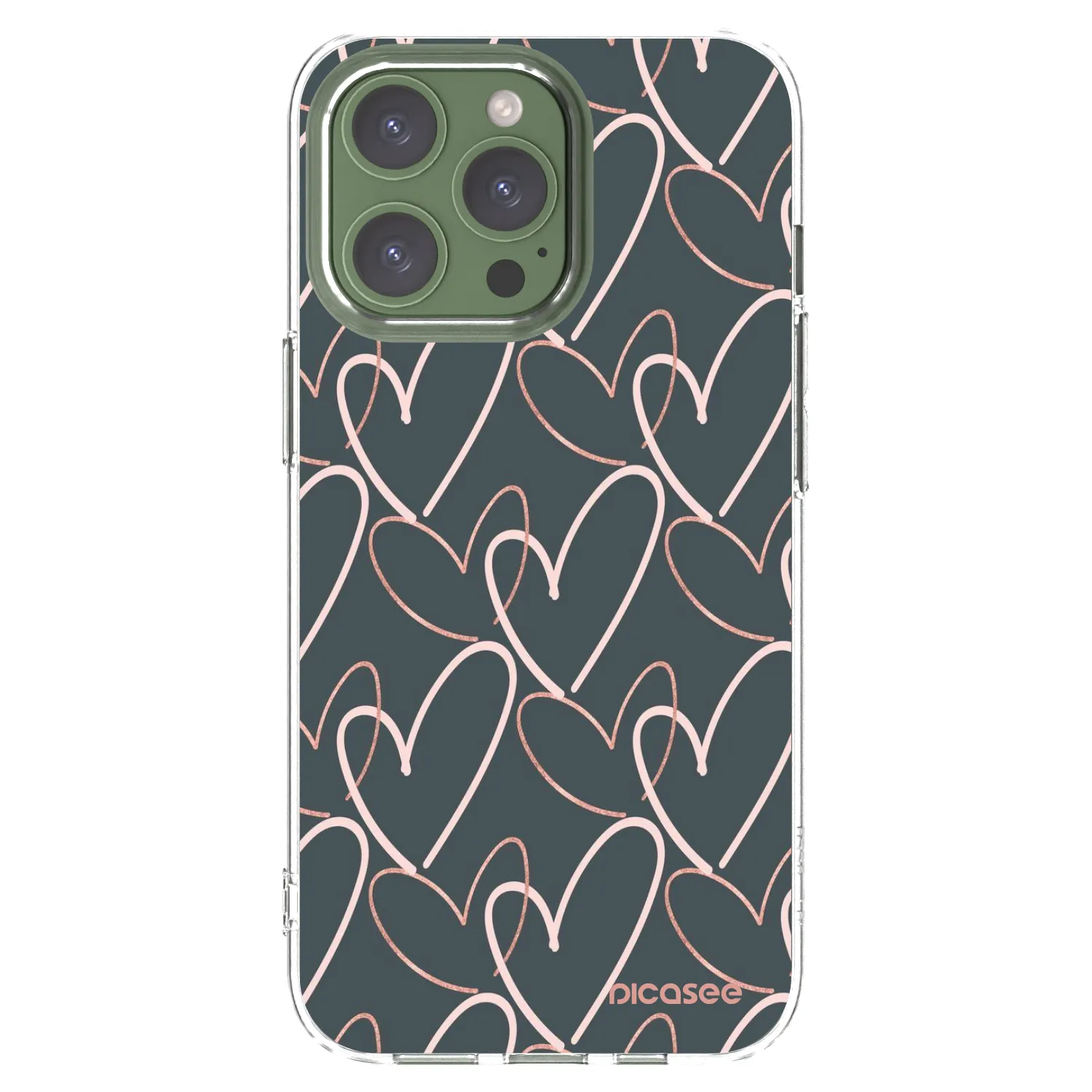 Picasee silikonowe przeźroczyste etui na Apple iPhone 13 Pro - Lots of love