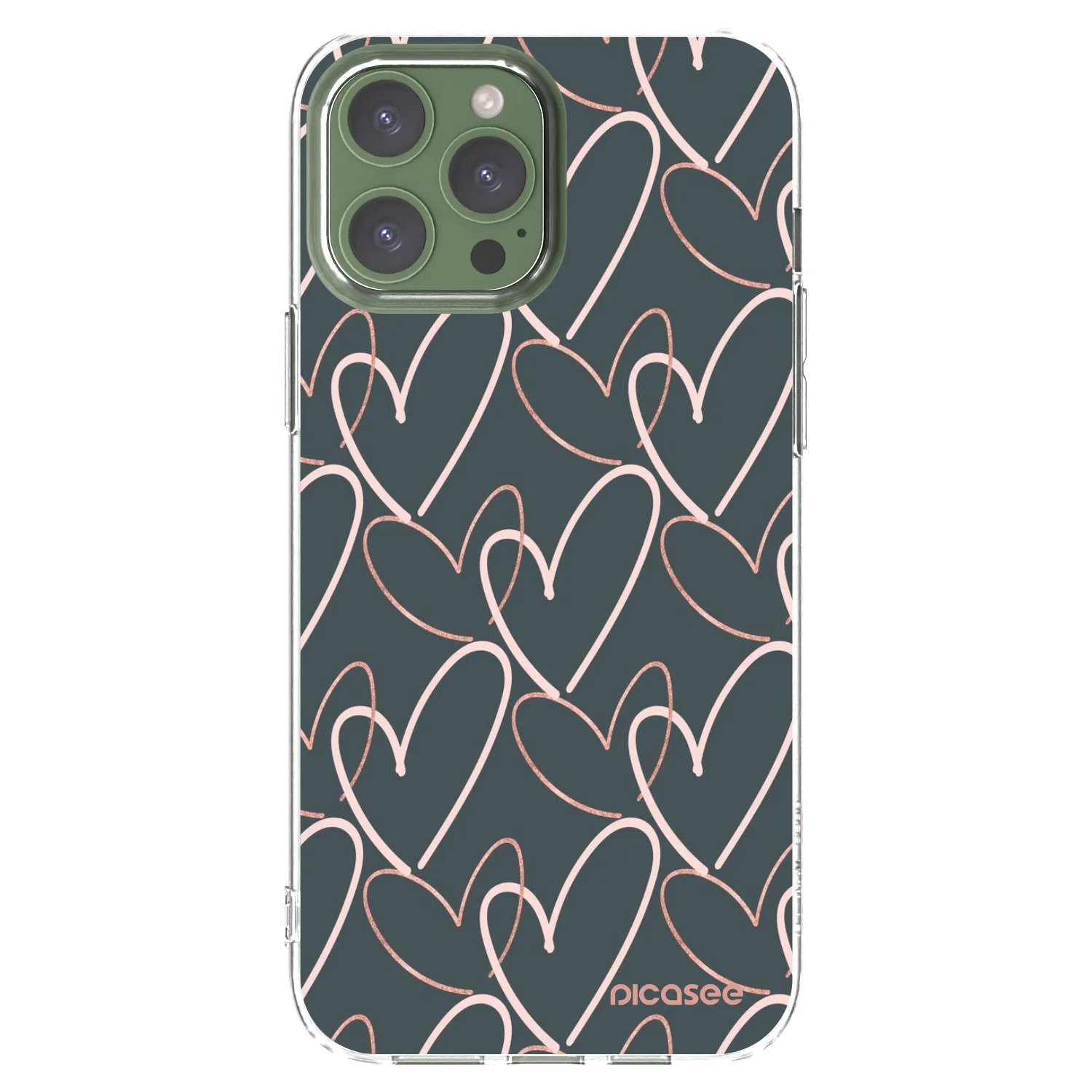 Picasee silikonowe przeźroczyste etui na Apple iPhone 13 Pro Max - Lots of love