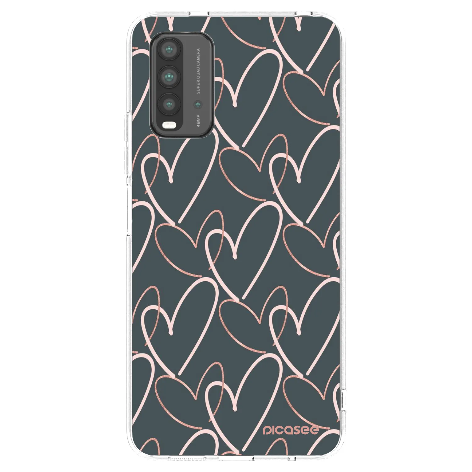 Picasee silikonowe przeźroczyste etui na Xiaomi Redmi 9T - Lots of love