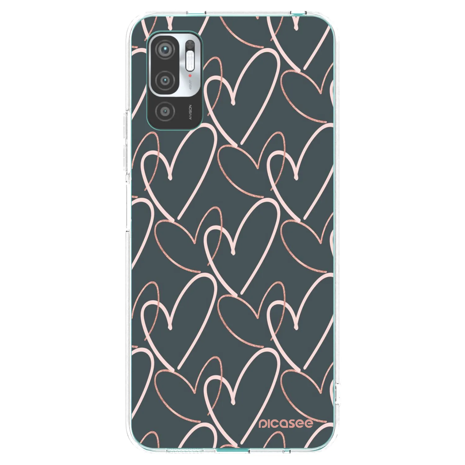 Picasee silikonowe przeźroczyste etui na Xiaomi Redmi Note 10 5G - Lots of love