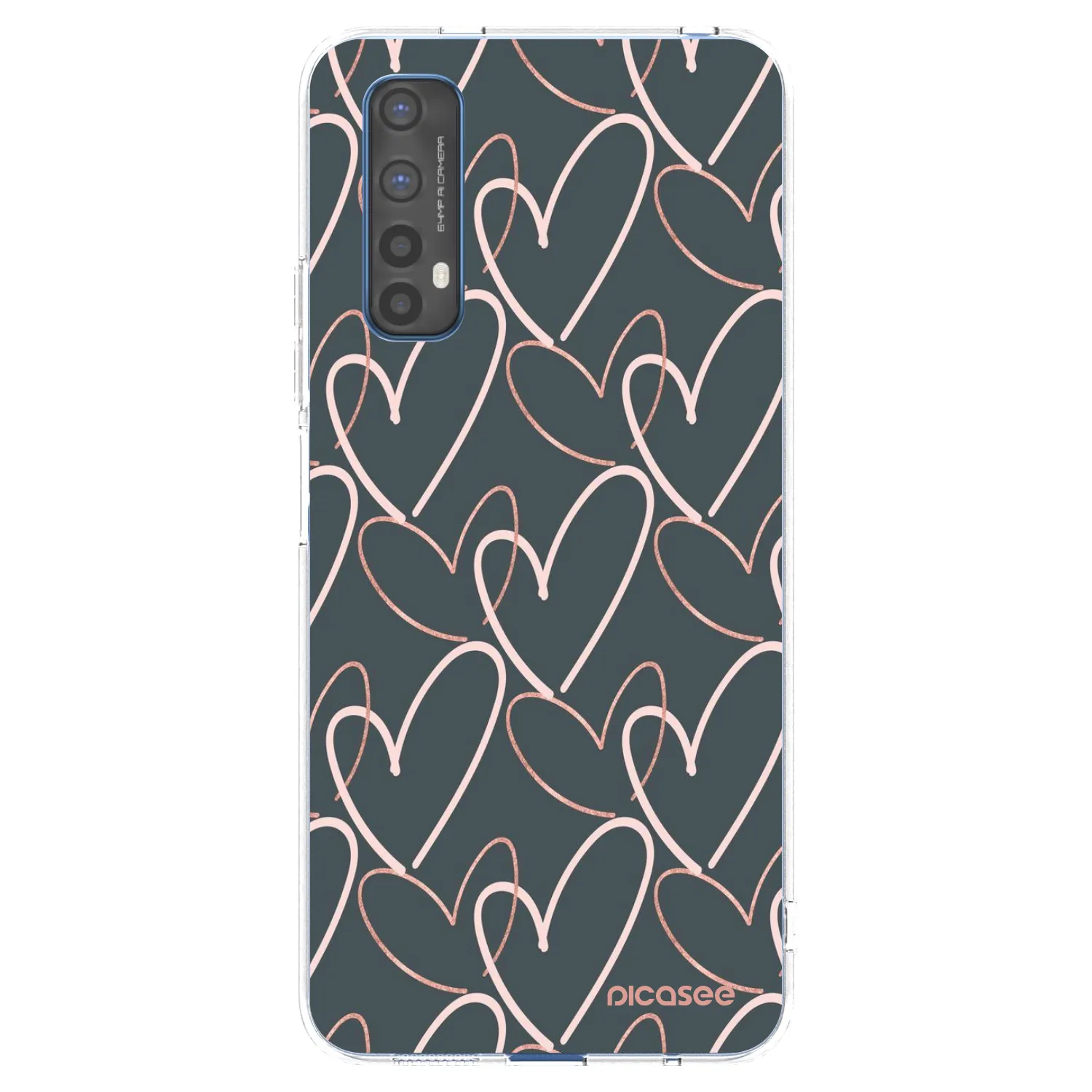 Picasee silikonowe przeźroczyste etui na Realme 7 - Lots of love