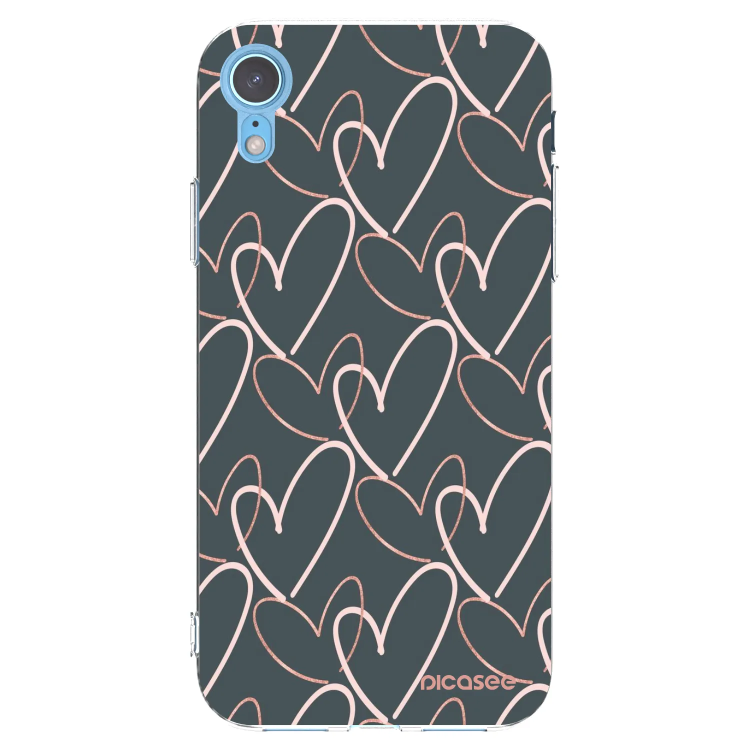 Picasee silikonowe przeźroczyste etui na Apple iPhone XR - Lots of love