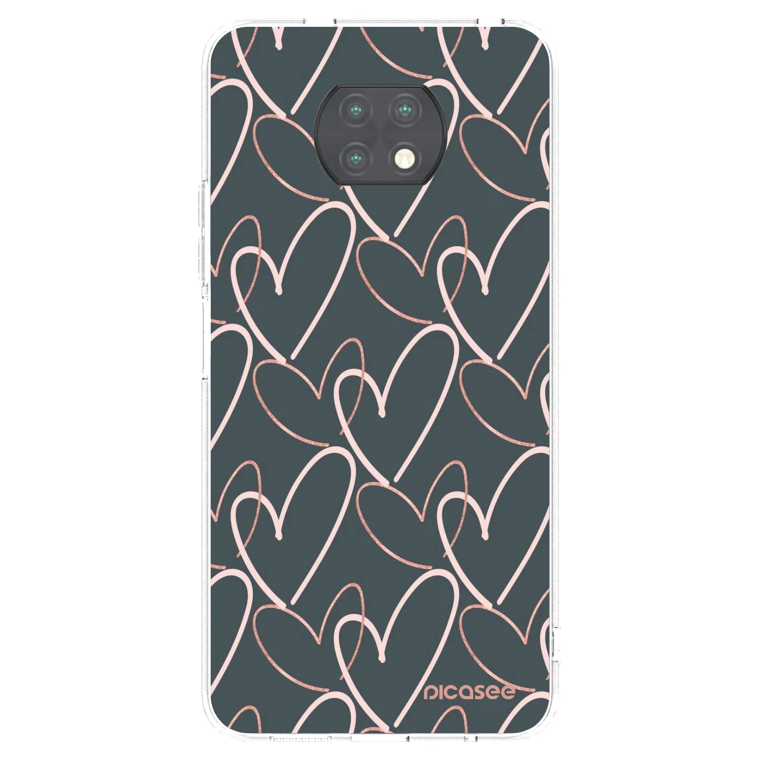 Picasee silikonowe przeźroczyste etui na Xiaomi Redmi Note 9T - Lots of love