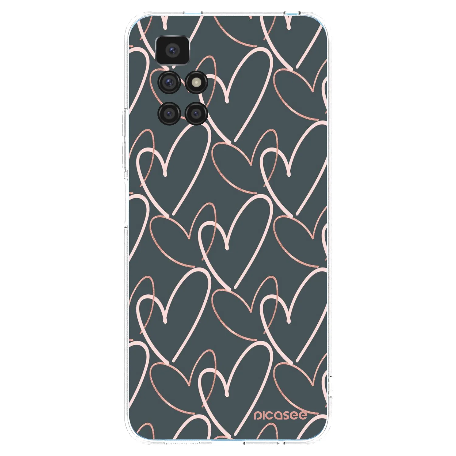 Picasee silikonowe przeźroczyste etui na Xiaomi Redmi 10 - Lots of love