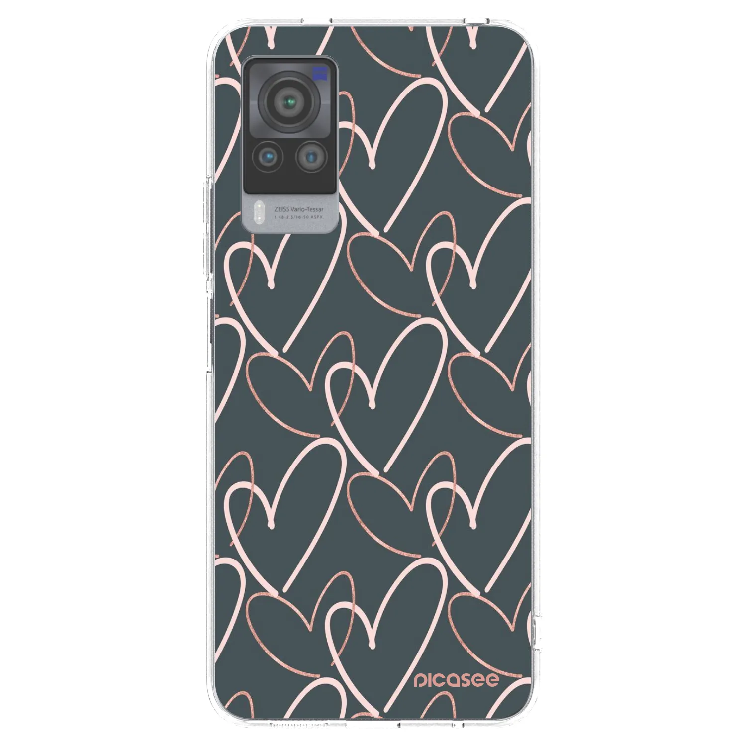 Picasee silikonowe przeźroczyste etui na Vivo X60 Pro 5G - Lots of love
