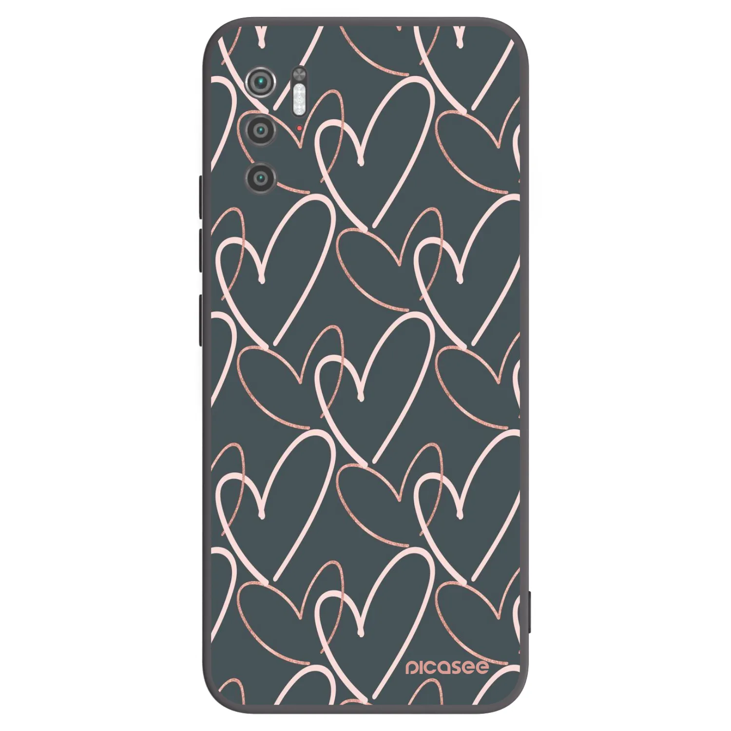 Picasee silikonowe czarne etui na Xiaomi Poco M3 Pro 5G - Lots of love