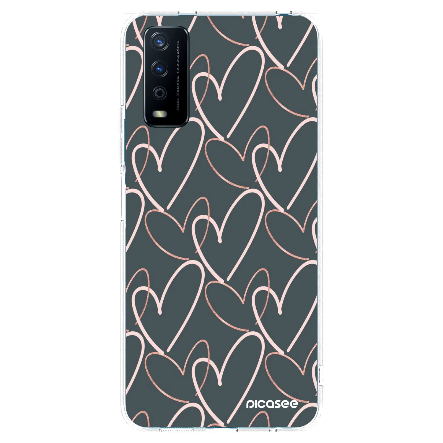 Picasee silikonowe przeźroczyste etui na Vivo Y11s - Lots of love