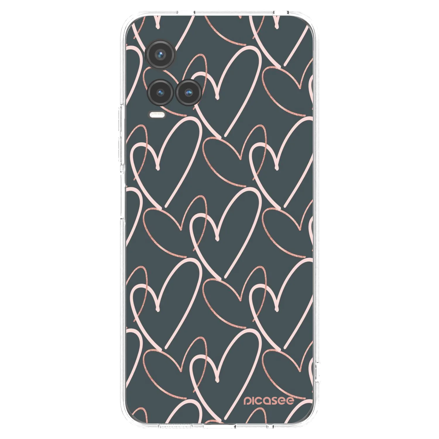Picasee silikonowe przeźroczyste etui na Vivo Y33s - Lots of love