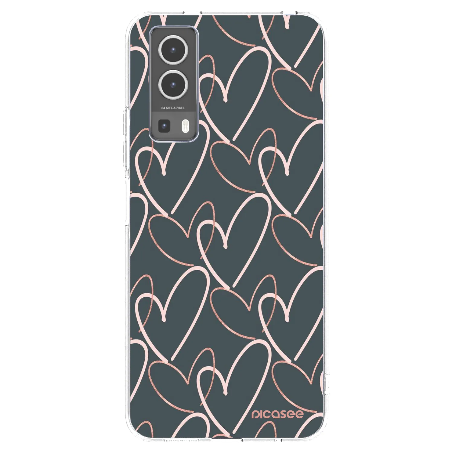 Picasee silikonowe przeźroczyste etui na Vivo Y72 5G - Lots of love