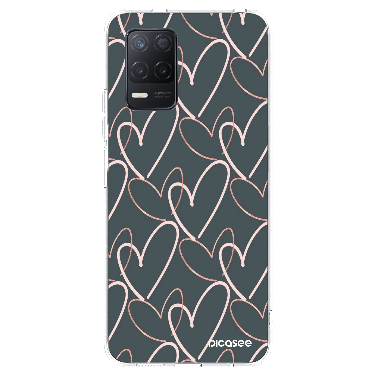 Picasee silikonowe przeźroczyste etui na Realme 8 5G - Lots of love