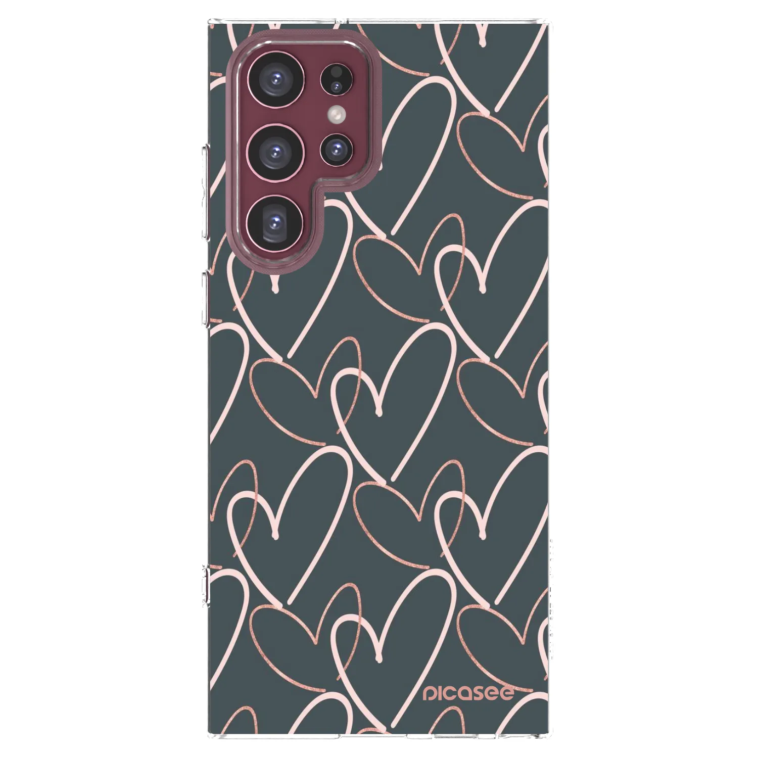 Picasee silikonowe przeźroczyste etui na Samsung Galaxy S22 Ultra 5G - Lots of love