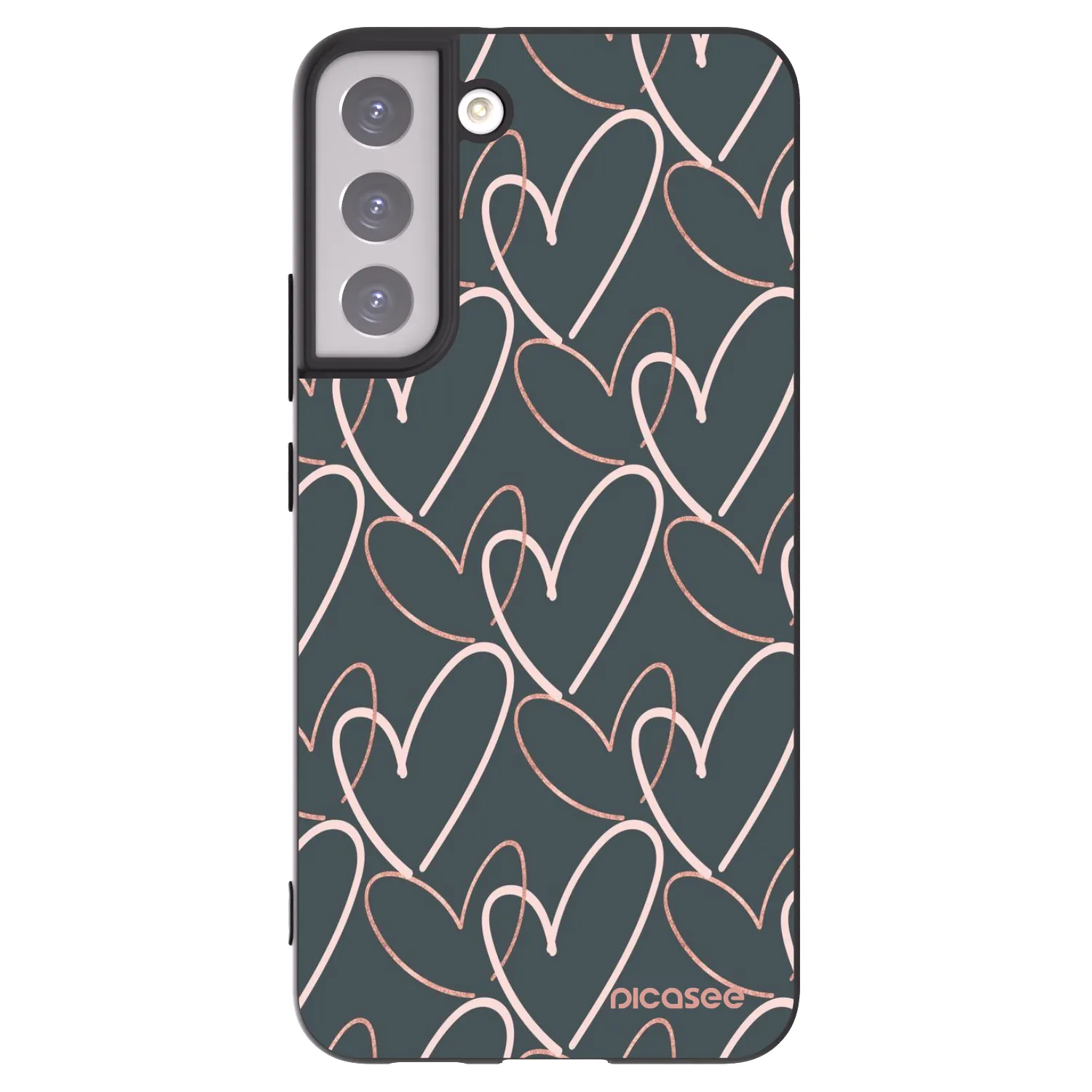 Picasee silikonowe czarne etui na Samsung Galaxy S22+ 5G - Lots of love