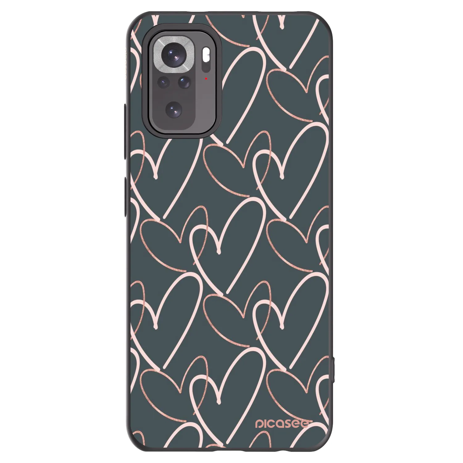 Picasee silikonowe czarne etui na Xiaomi Redmi Note 11S 4G - Lots of love