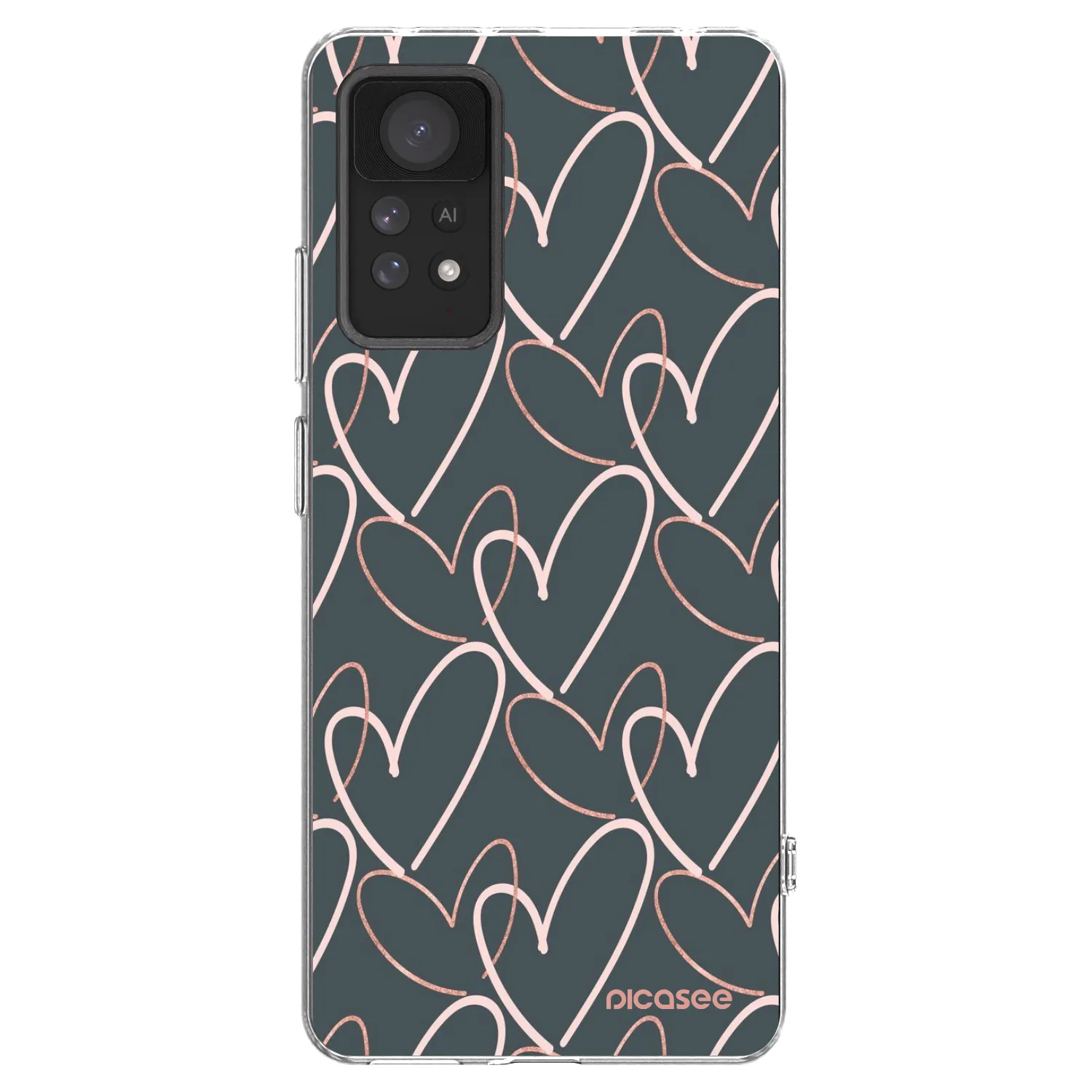 Picasee silikonowe przeźroczyste etui na Xiaomi Redmi Note 11 Pro - Lots of love