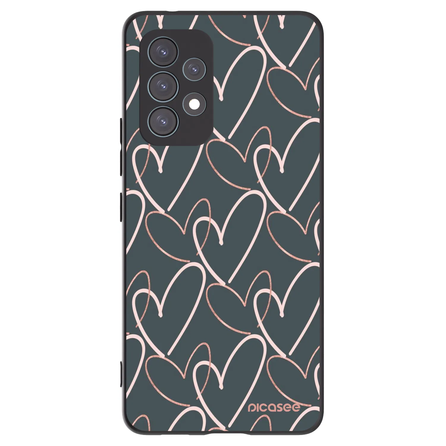 Picasee silikonowe czarne etui na Samsung Galaxy A53 5G A536 - Lots of love