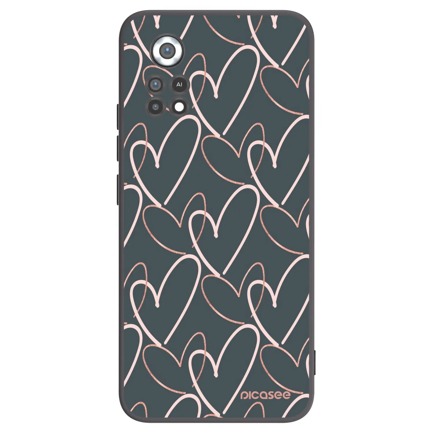 Picasee silikonowe czarne etui na Xiaomi Poco X4 Pro 5G - Lots of love