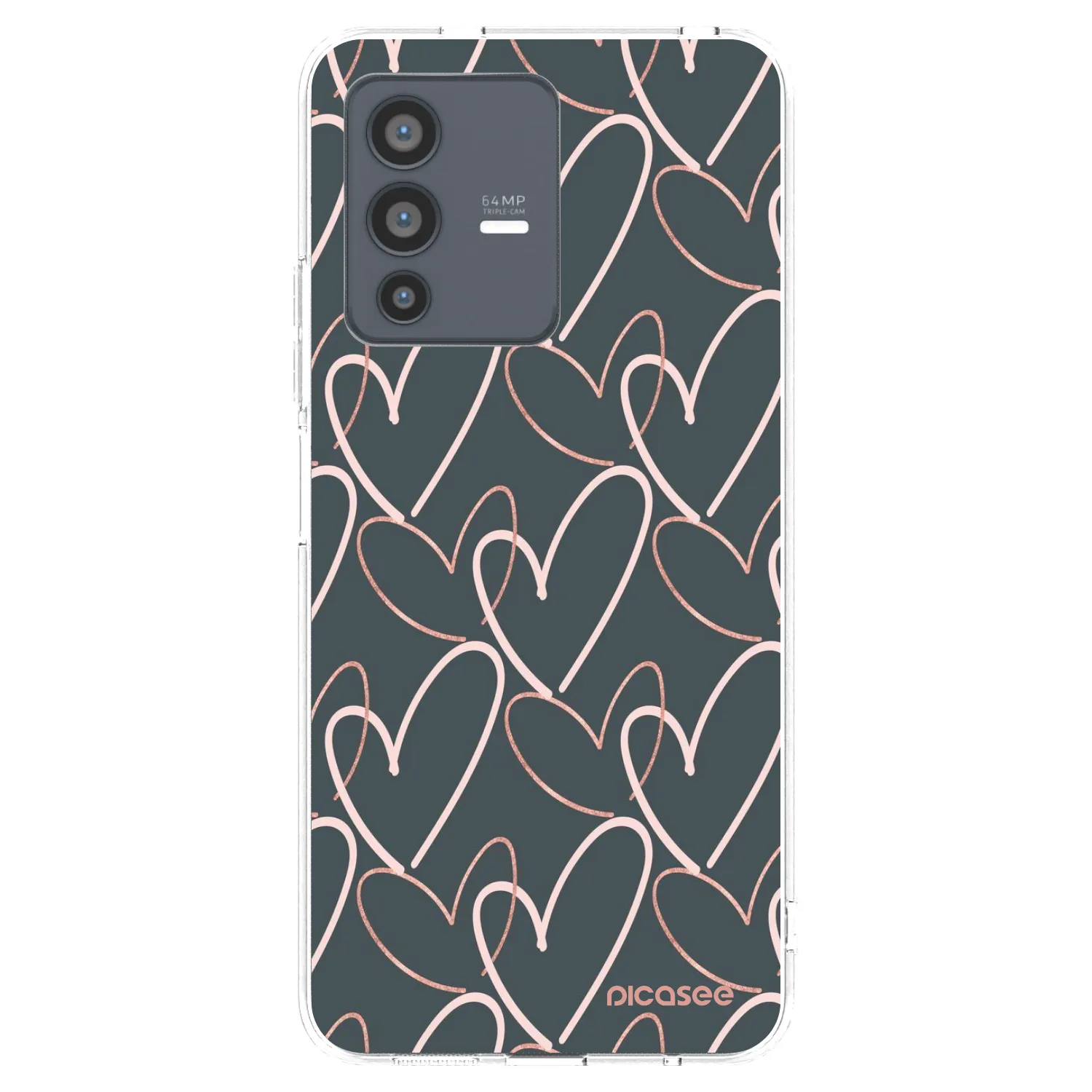 Picasee silikonowe przeźroczyste etui na Vivo V23 5G - Lots of love