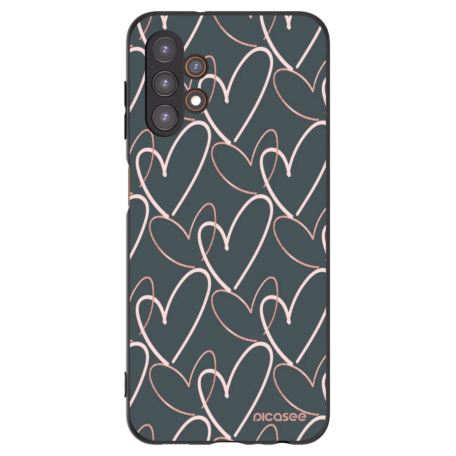 Picasee silikonowe czarne etui na Samsung Galaxy A13 4G A135 - Lots of love