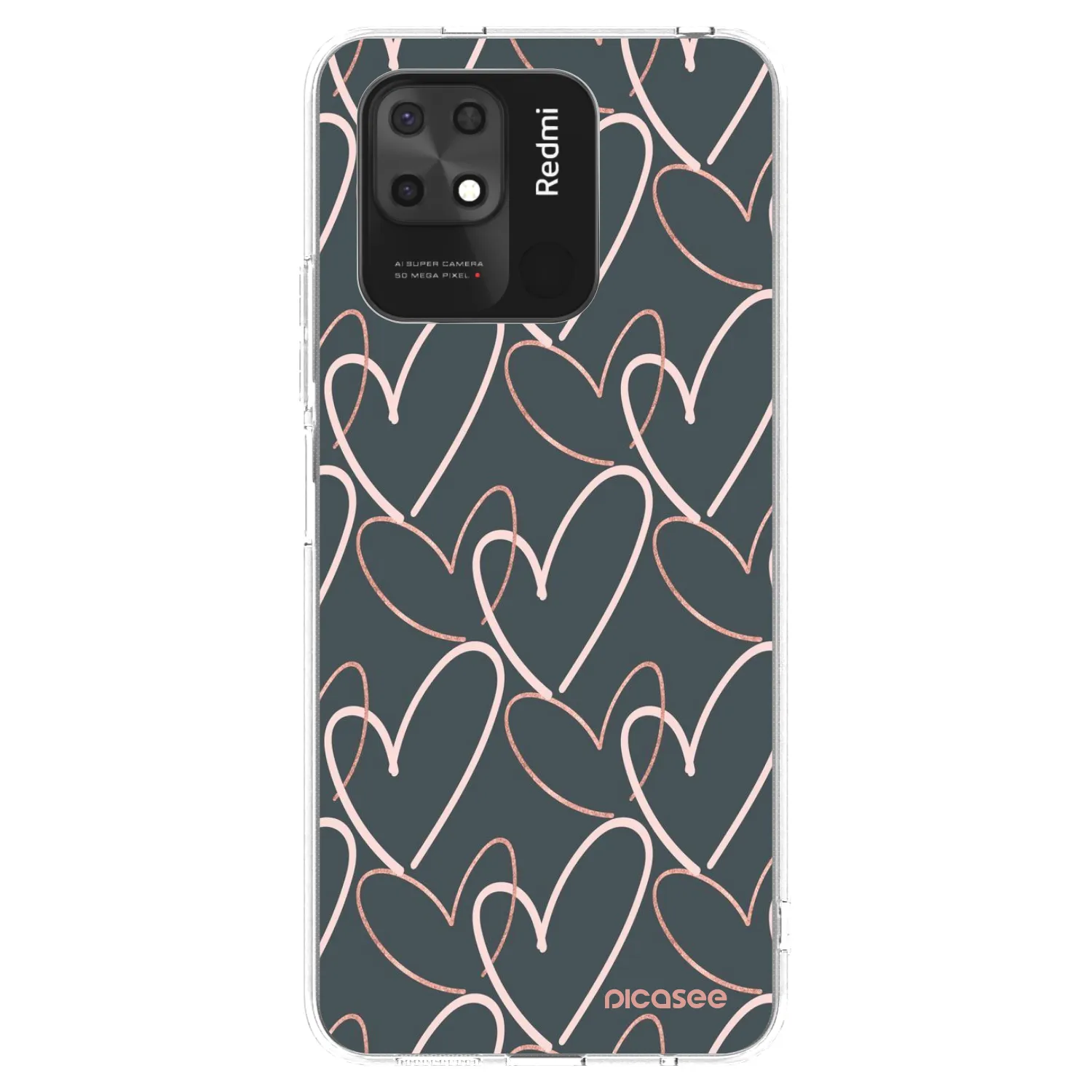 Picasee silikonowe przeźroczyste etui na Xiaomi Redmi 10C - Lots of love