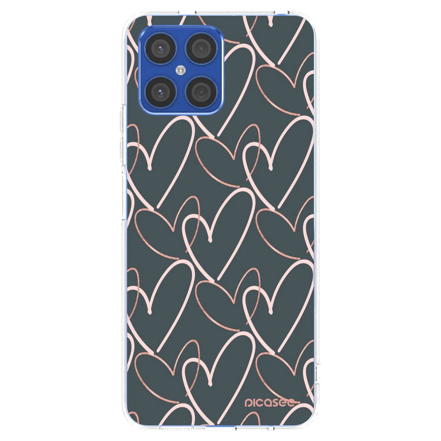 Picasee silikonowe przeźroczyste etui na Honor X8 4G - Lots of love