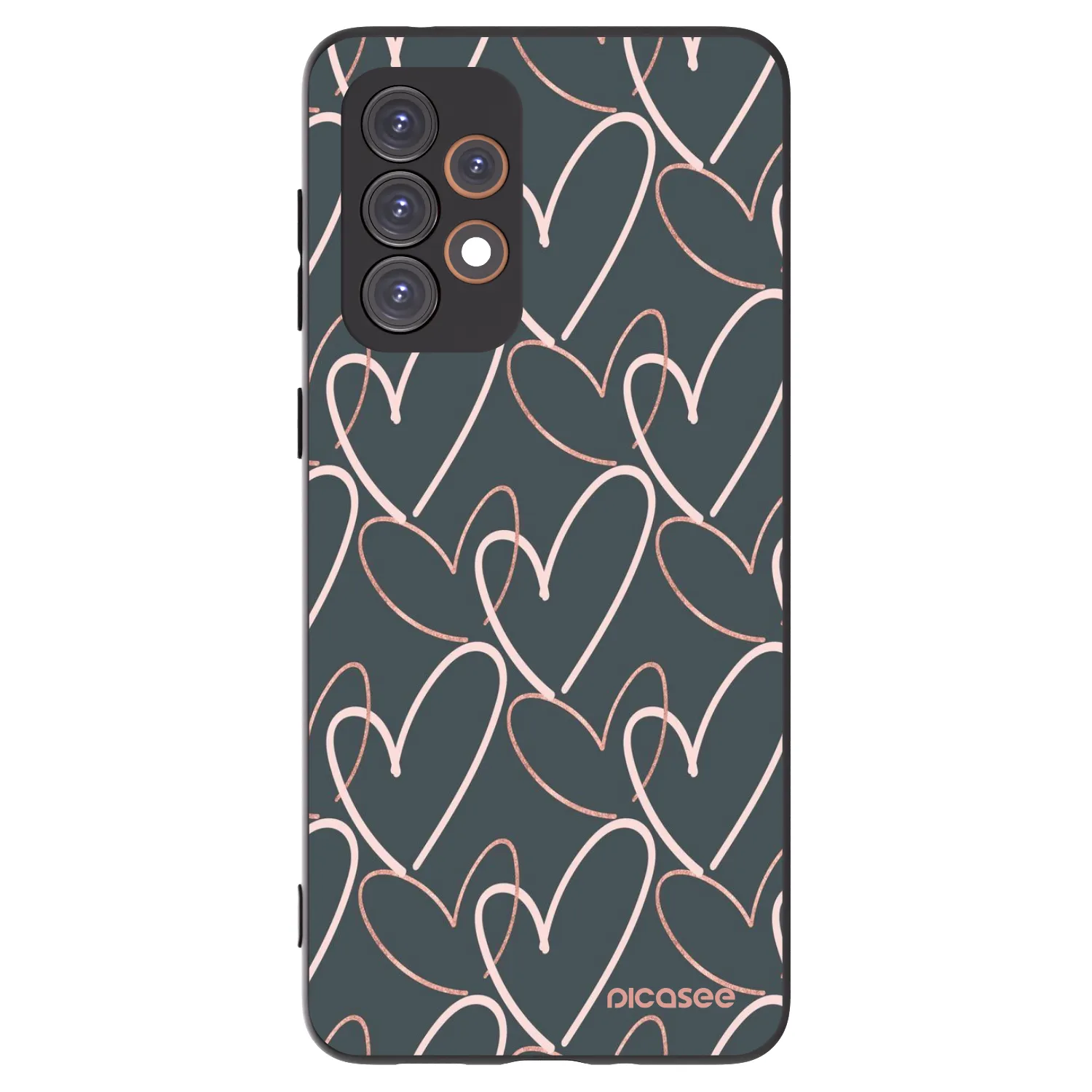 Picasee silikonowe czarne etui na Samsung Galaxy A33 5G A336 - Lots of love